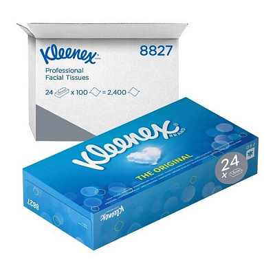 Косметические салфетки Kleenex® для лица, в пачках, белые